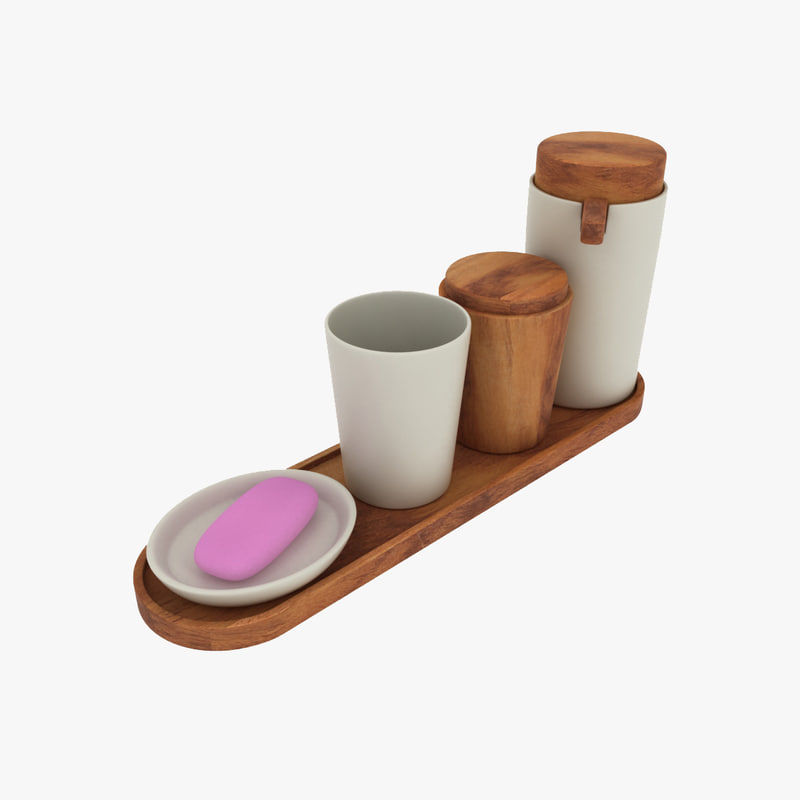 john-lewis-acacia-bathroom-accessories-3d-obj