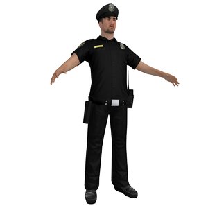 police officer 3d model