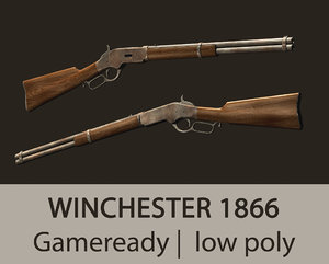 gameready winchester 1866 3d max