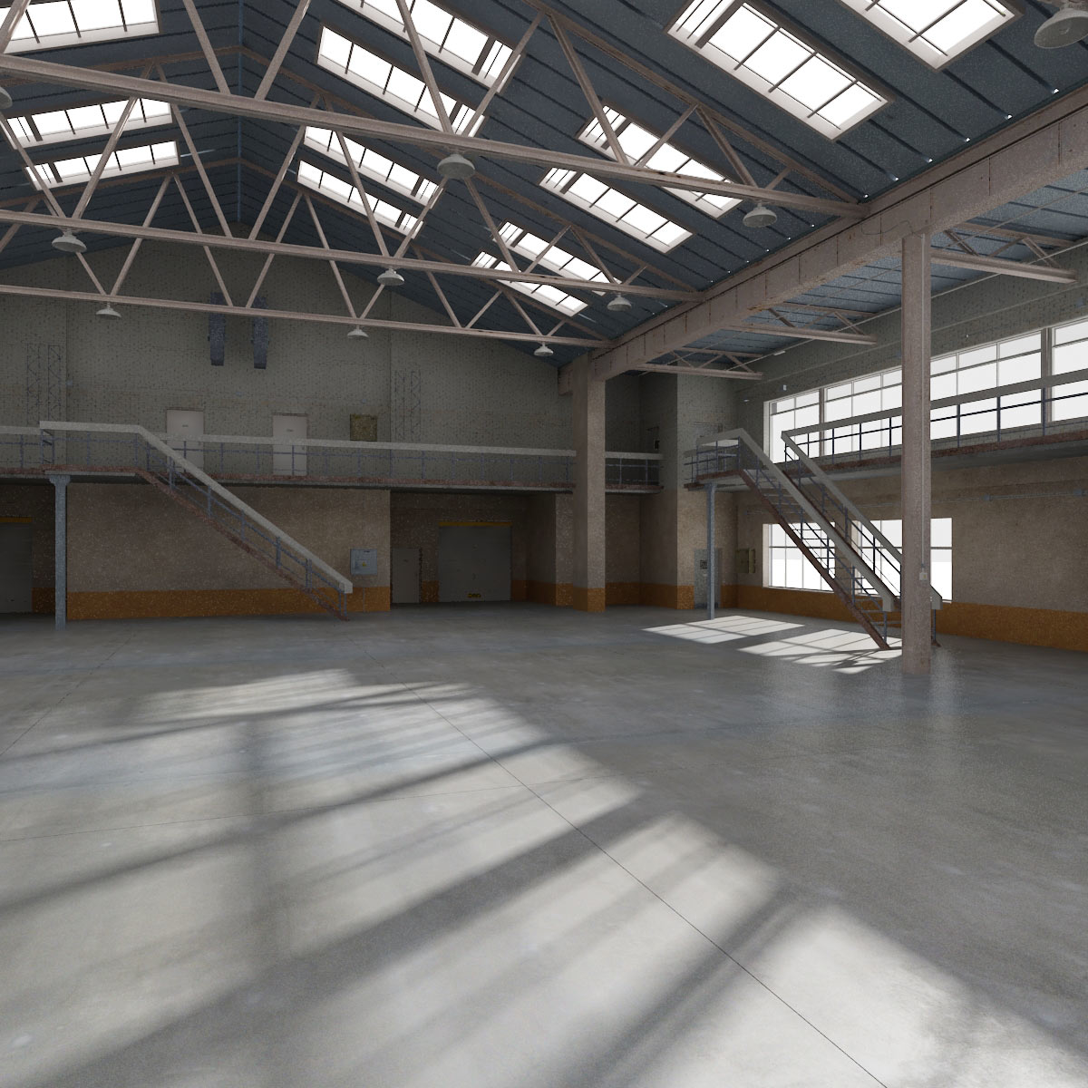 仓库内部和外部3d模型 - turbosquid 870324