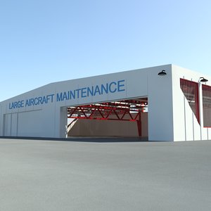 3d hangar aircrafts scenes