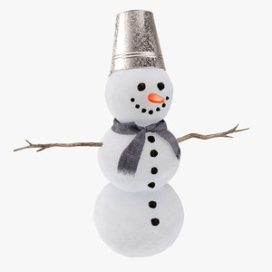 3d model snowman snow man