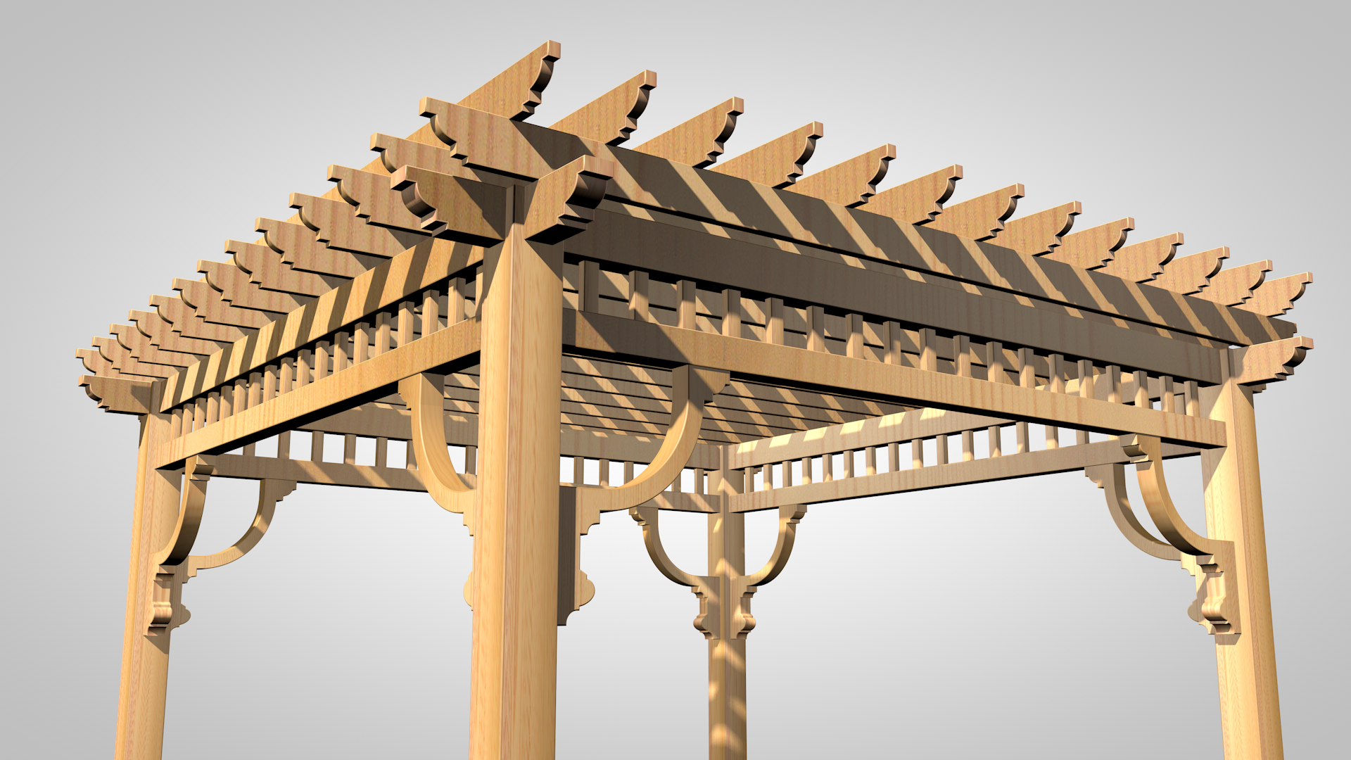 3d pergola model