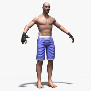 martial arts mma fighter 3d model
