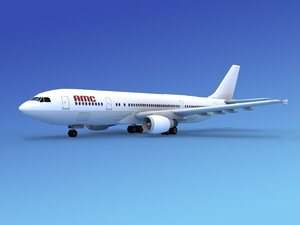 3d airline airbus a300 model