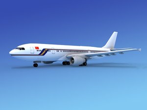 3d model of airline airbus a300 air