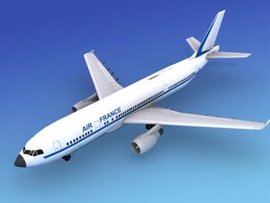airline airbus a300 air france 3d model