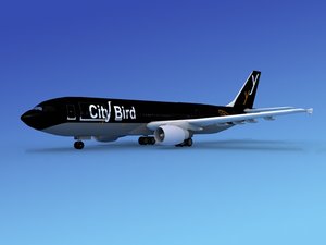 3d airline airbus a300 model