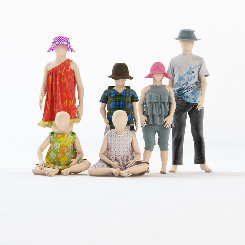 3d Mannequin Girl Boy Kids
