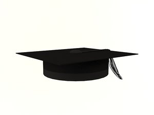 3d model degree scholar cap