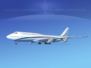 boeing 747 747-8 747-8i 3d model