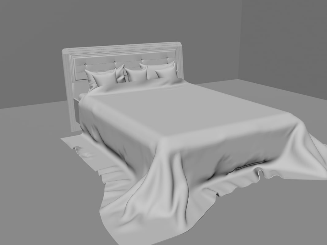 3ds max highdetailed bed
