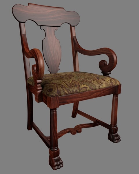 3dsmax American Empire Chair