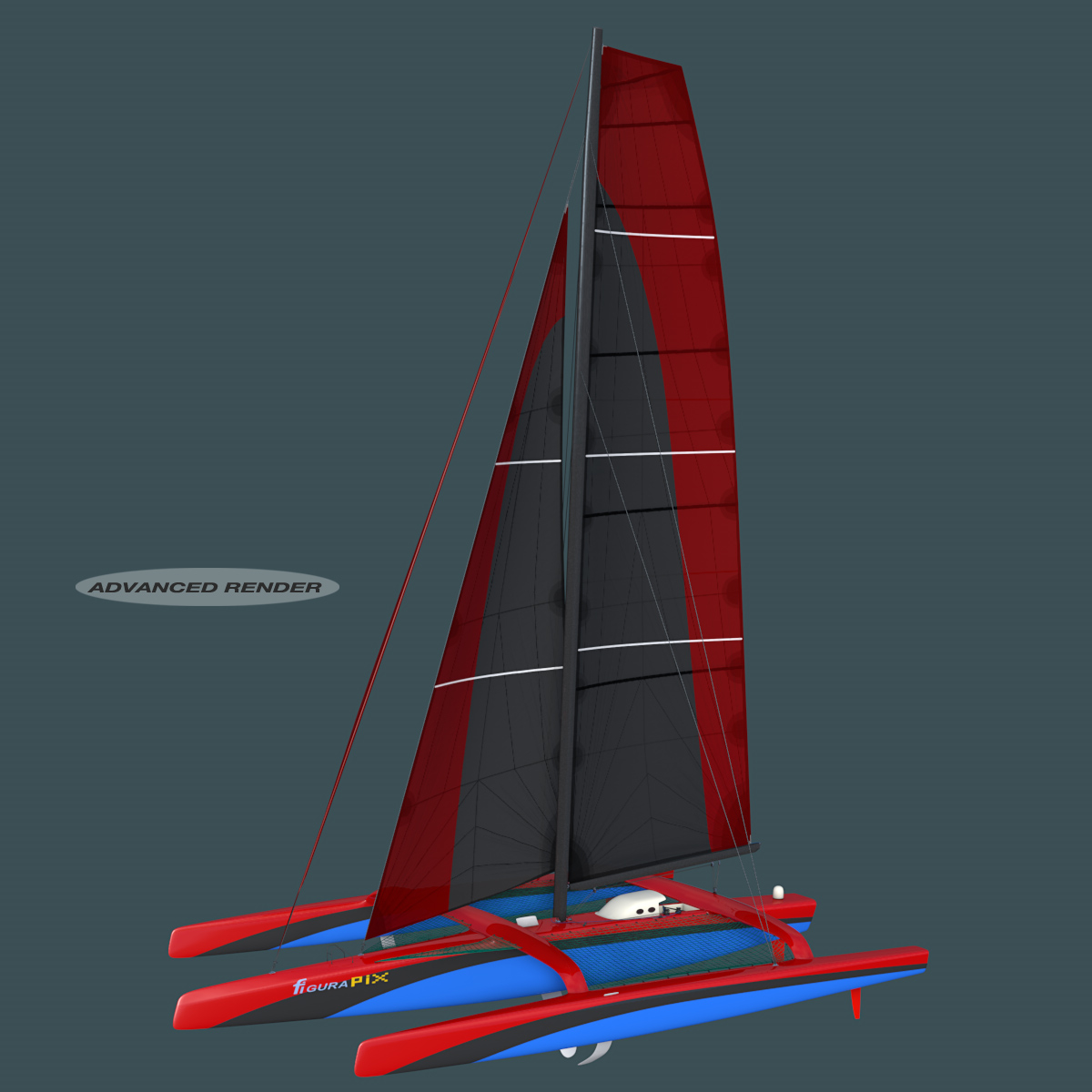 trimaran 3d model