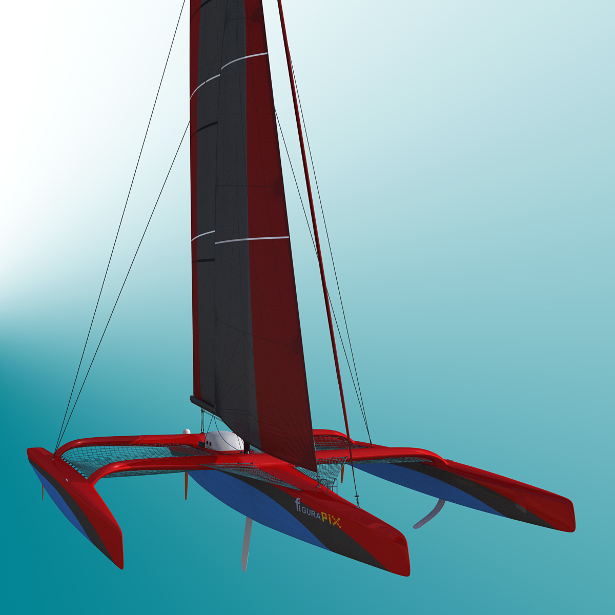 trimaran sailboat model