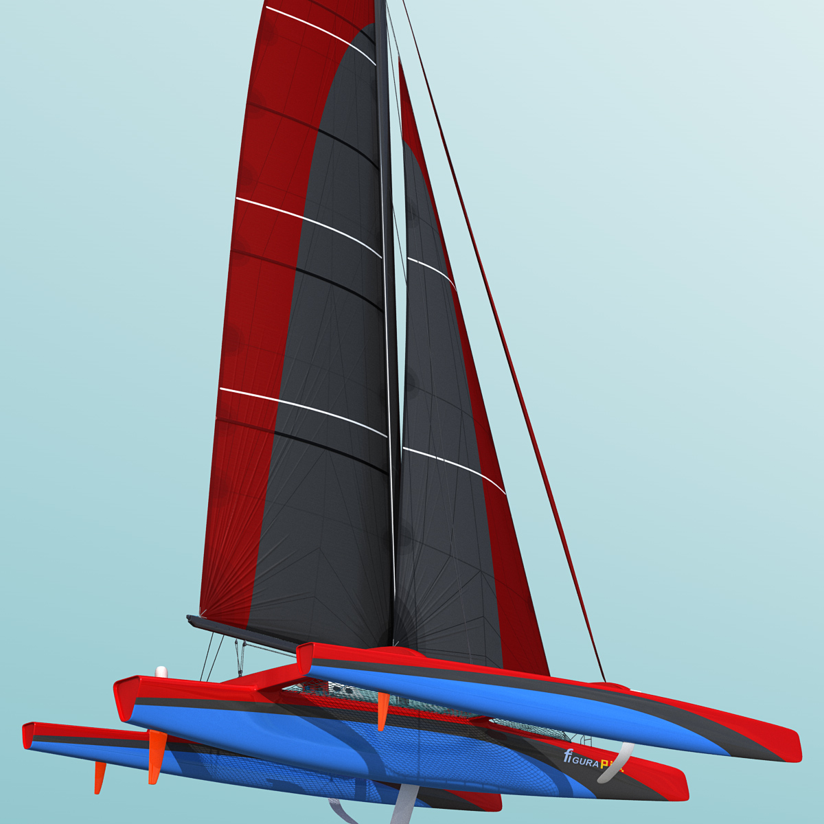 trimaran 3d model