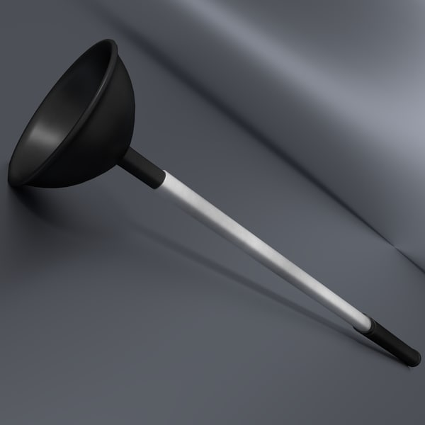 modern toilet plunger 3d model