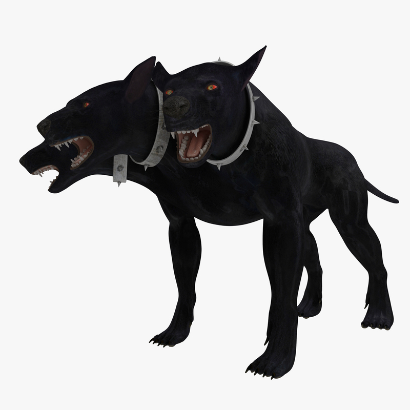 d model three-headed dog cerberus ged