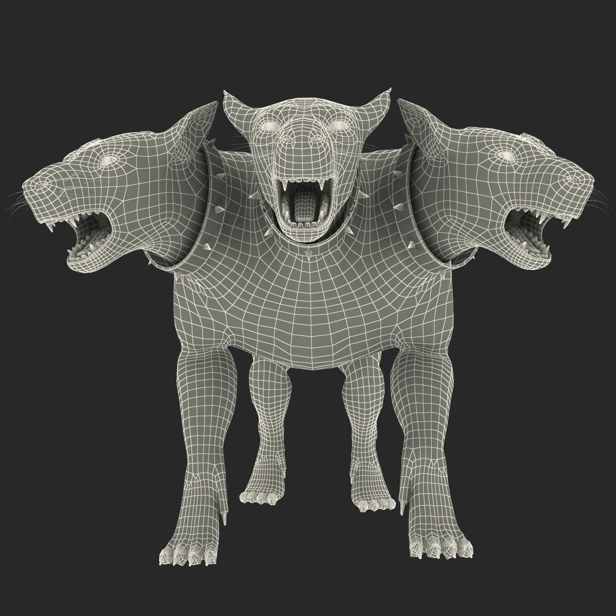 three headed dog plush