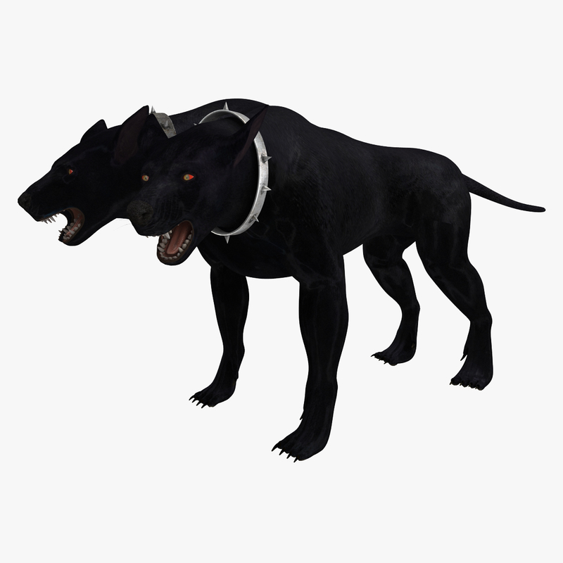 three-headed dog cerberus 3d max