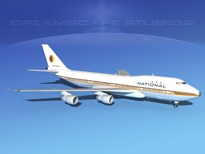 3d 747-100 airline boeing 747