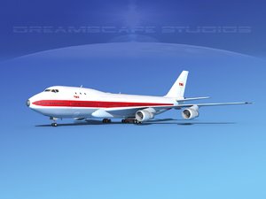 3d model 747-100 airline boeing 747