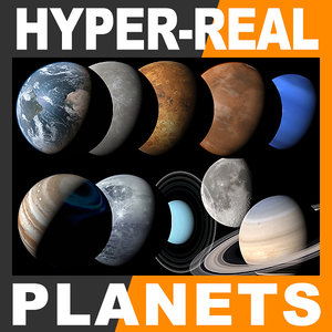 max hyper-real earth moon planets
