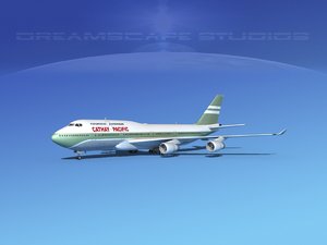 3d airline boeing 747-400 747 aircraft