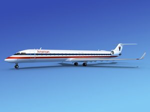 crj900 airlines bombardier 3d max