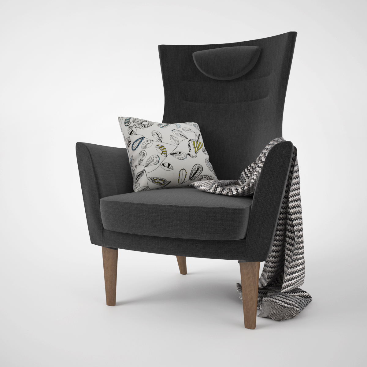 3d model ikea stockholm chair seat