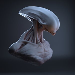 alien head 3d model