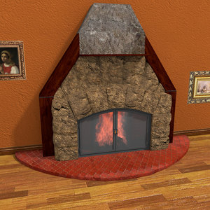 fireplace room particle 3ds