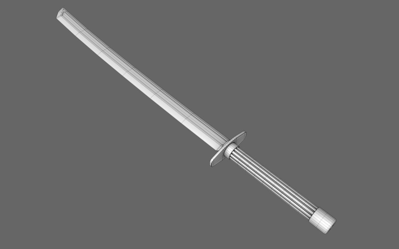 cyborg katana sword obj