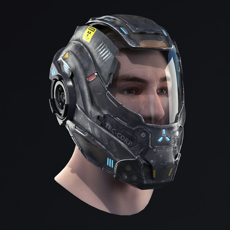 helmet head 3d max