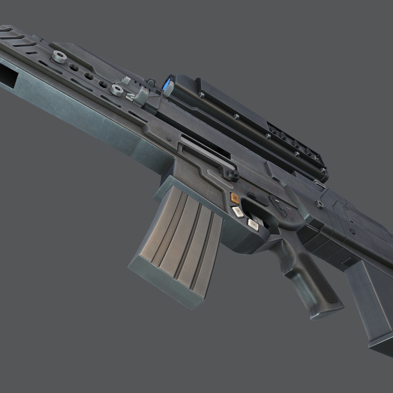 3d xm29 oicw rifle model