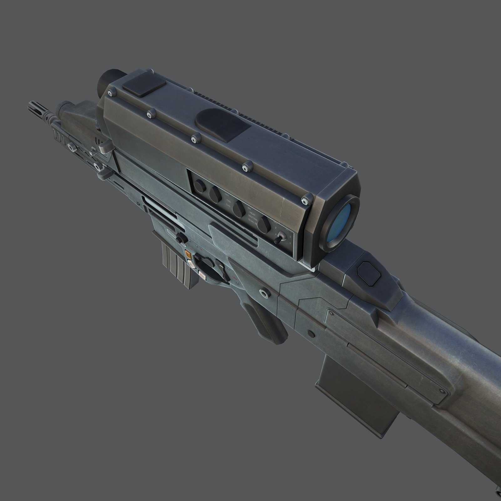 3d xm29 oicw rifle model