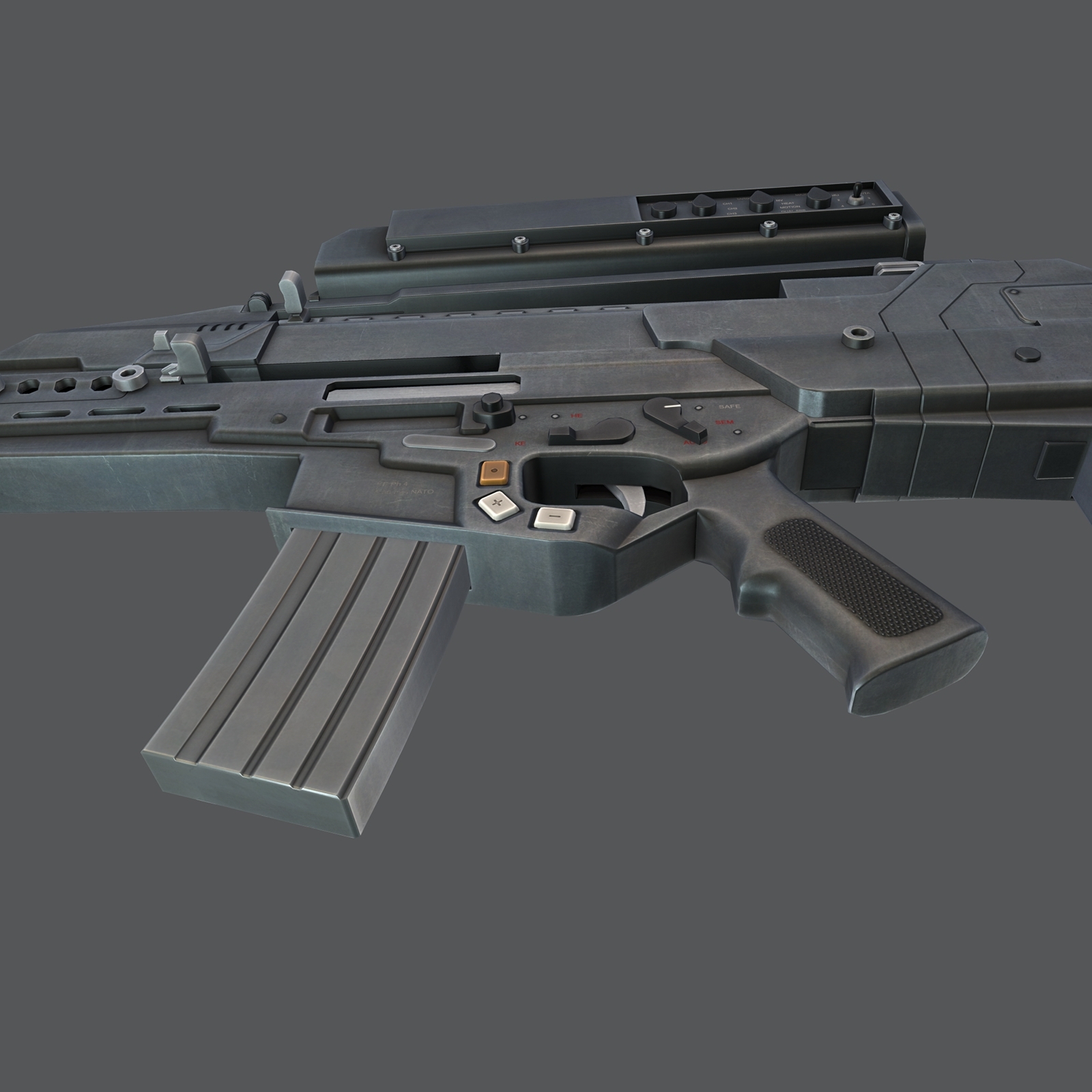 3d xm29 oicw rifle model