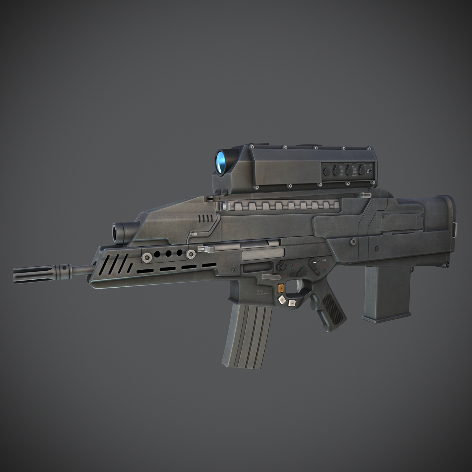 3d xm29 oicw rifle model