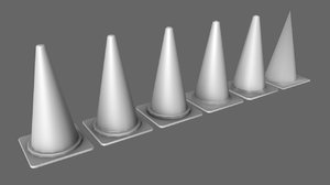 free cone polygonal 3d model