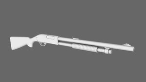 pump gun 3d model