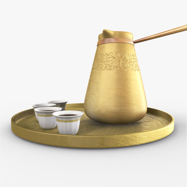thumbnail image 2 of Arabic Copper Dallah Coffee/Tea Pot - Finjan Style, 7.5 Inches Tall, Brass 2 of 2