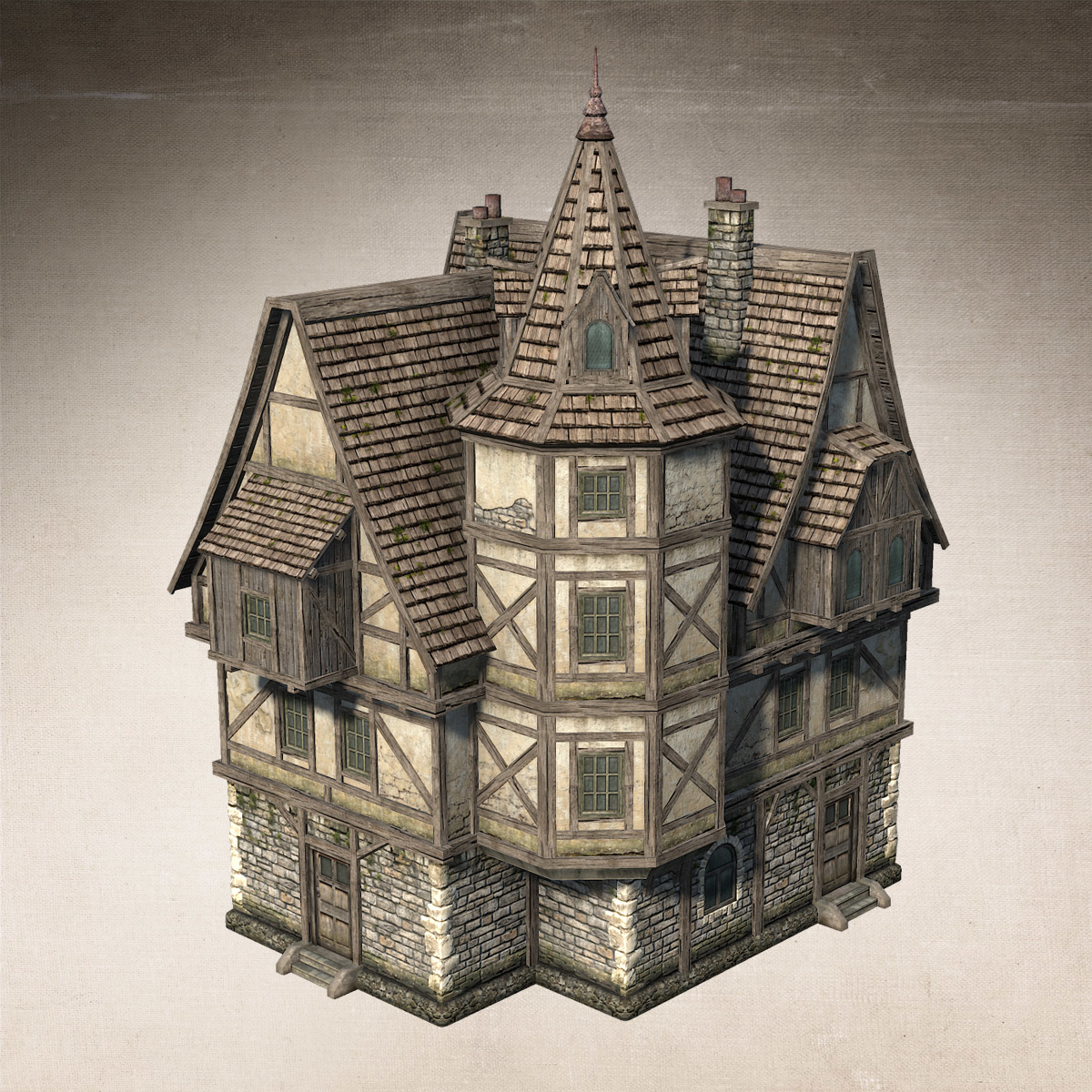 3ds fantasy medieval house
