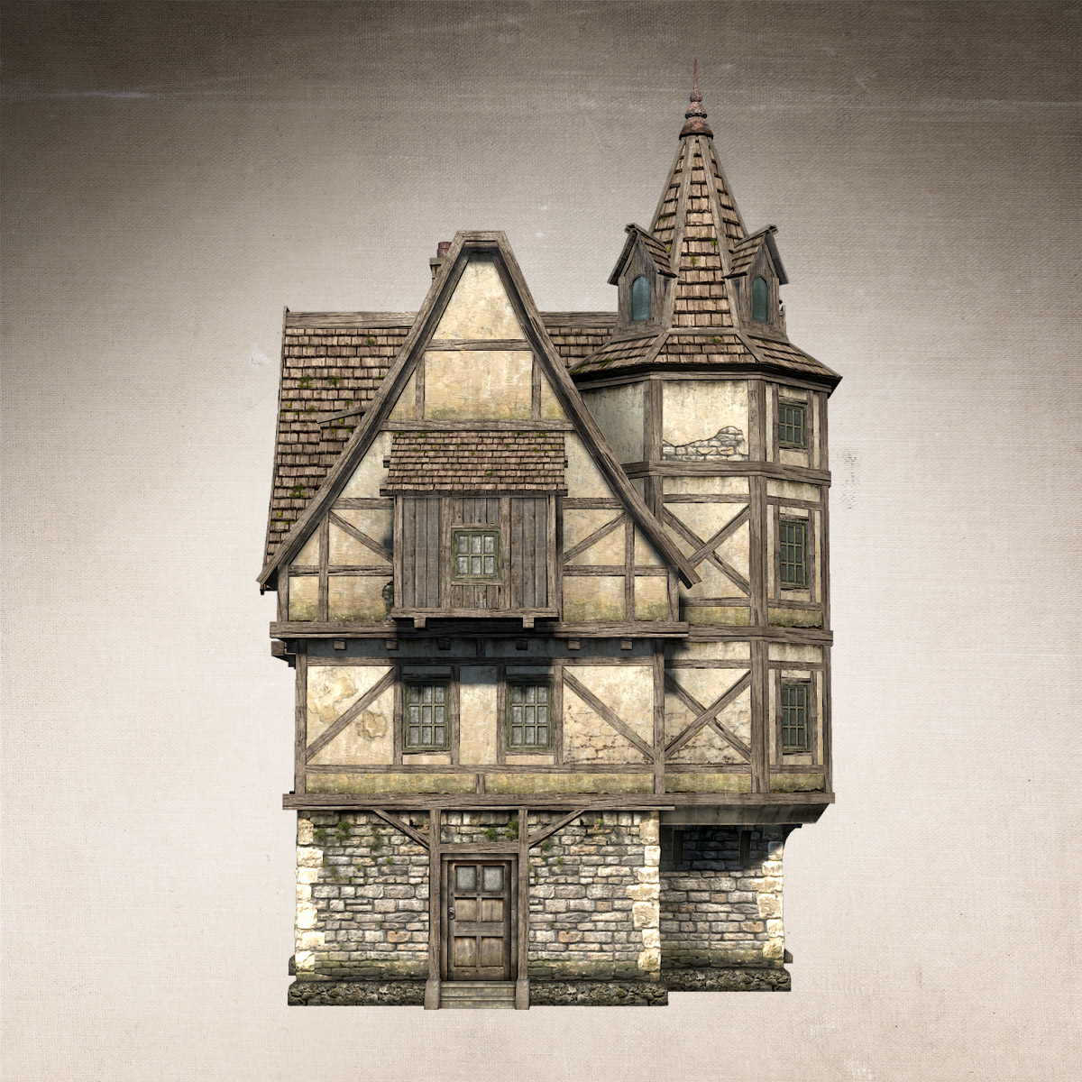 3ds fantasy medieval house