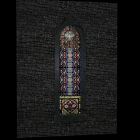 free c4d model stained glass window