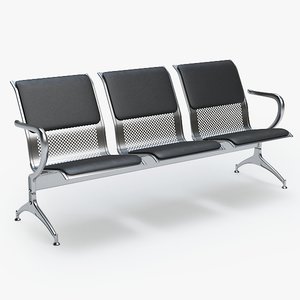 3d airport chair model