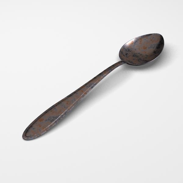 free rusty spoon 3d model