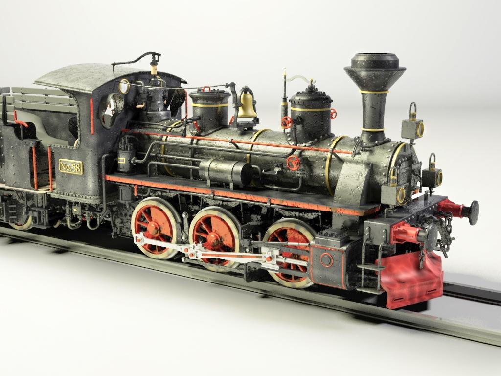 3d model of steam engine