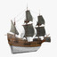 sailing ship mayflower 3d model