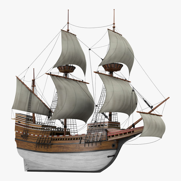 sailing ship mayflower 3d model