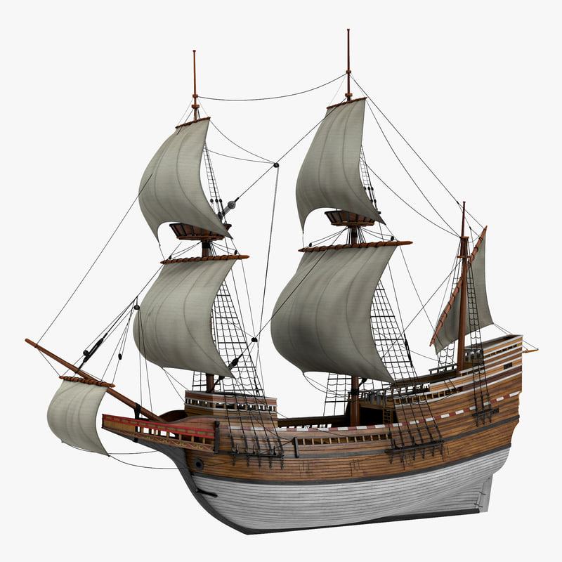 sailing ship mayflower 3d model